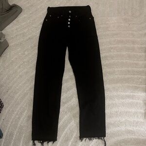 Levi's High Rise Black Jeans 501